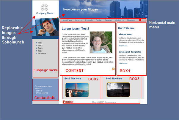 Soholaunch Site Builder Template 1 Big